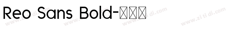 Reo Sans Bold字体转换